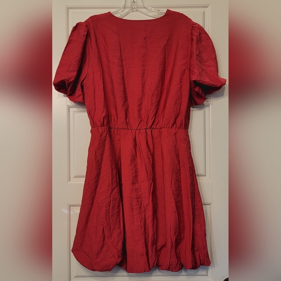 Mini Dress with Puffed sleeve - Picture 8 of 10